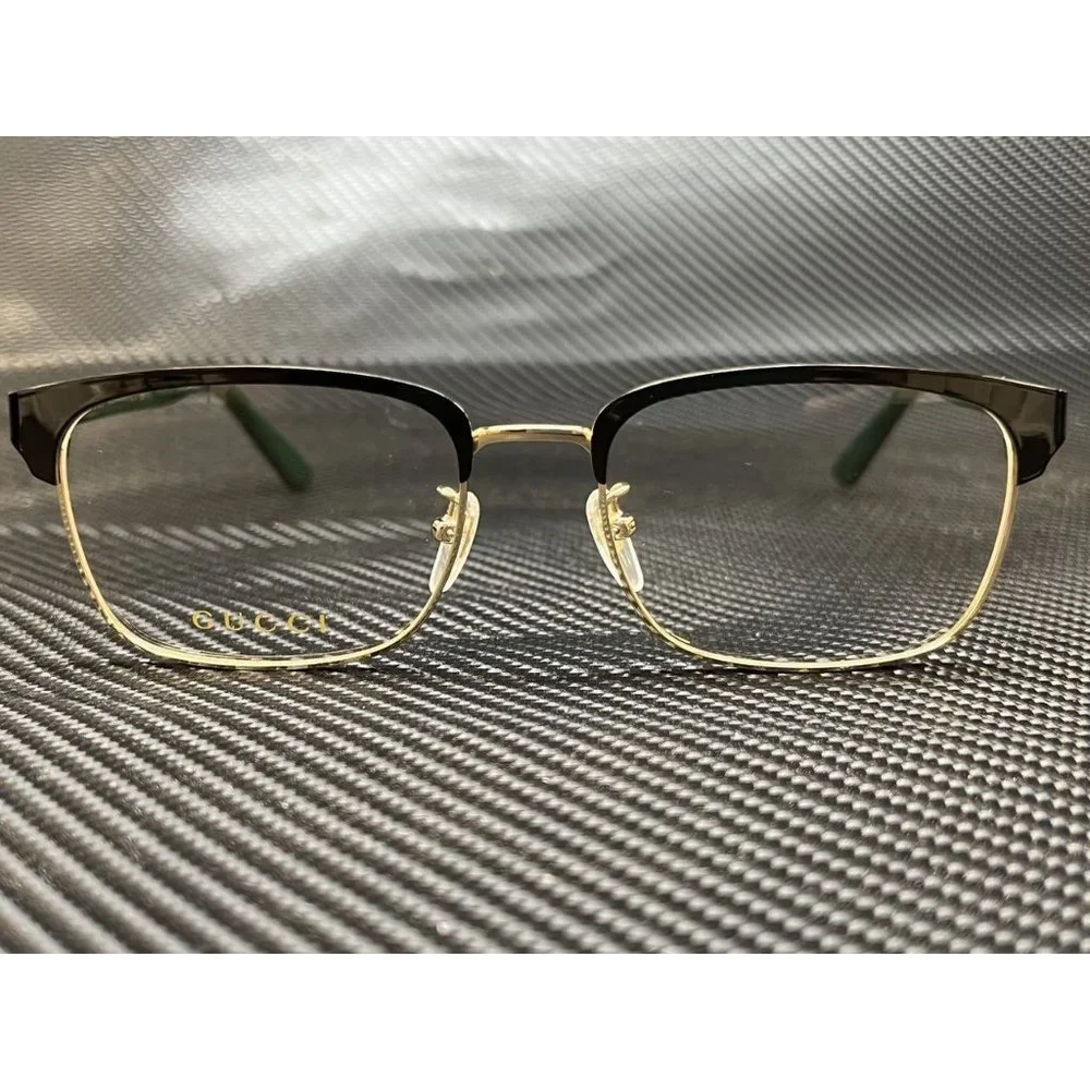 New! Gucci Black 54mm Men's Eyeglasses - Picture 2 of 5